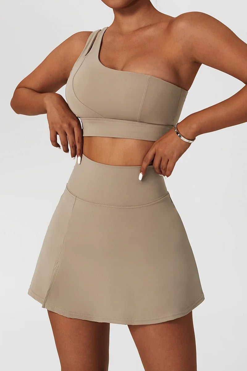 Mini Safe Sports Skirt Workout Tennis Skirts for Women Dancing Fitness Shorts High Waist Quick Dry Running Skorts