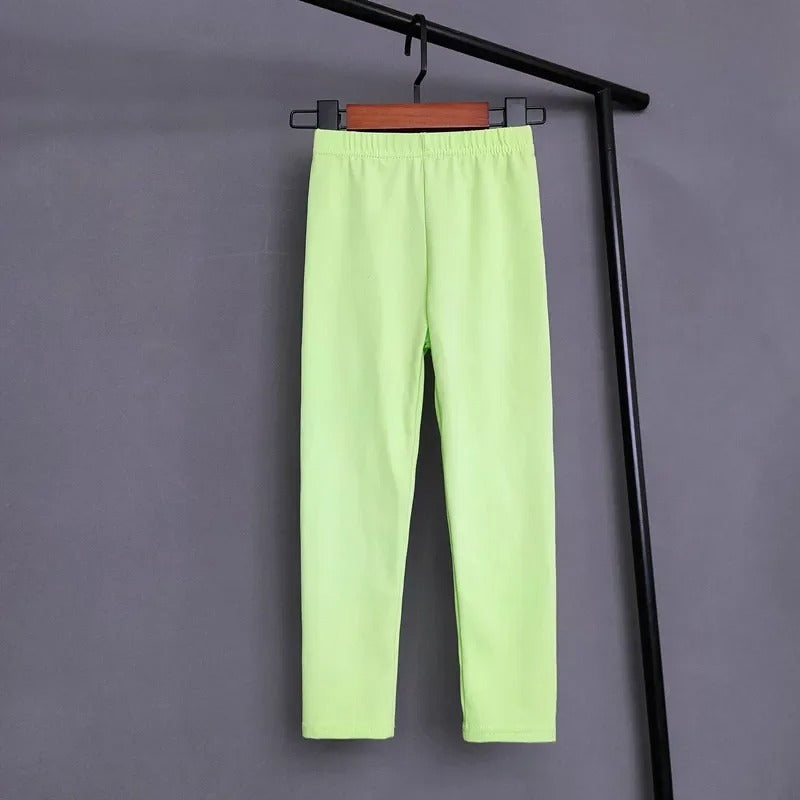 Kids Skinny Leggings Solid Color Pants Cute Stretch Spring Summer Trousers Soft Slim Children Pant Girl and Boys