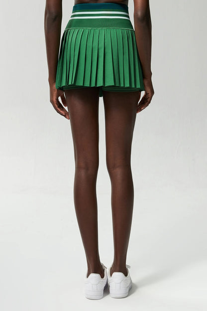 Women High Waist Double Layer Pleated Skirt Sports Golf Tennis Skirts Pockets Gym Fitness Running Yoga Athletic Workout Skort