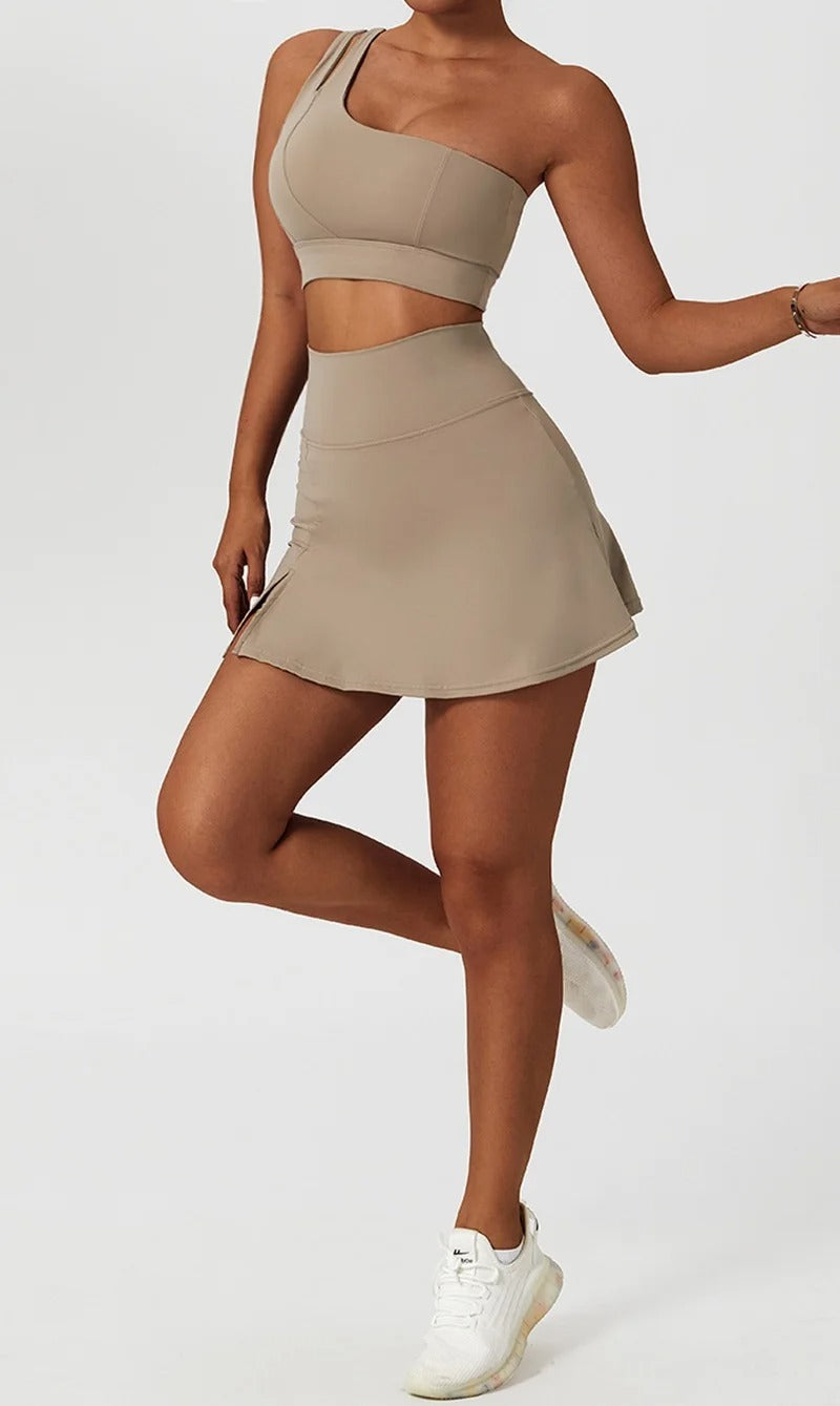 Mini Safe Sports Skirt Workout Tennis Skirts for Women Dancing Fitness Shorts High Waist Quick Dry Running Skorts