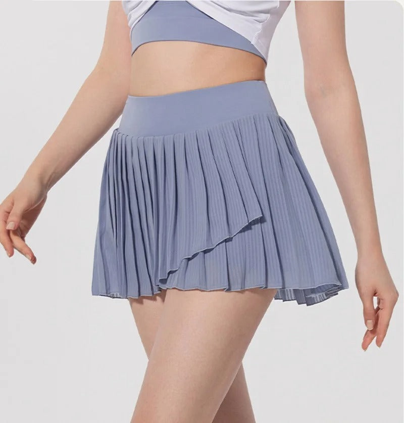 SEXY Girl Sports Skirt Outdoor Golf Tennis Skirts Women Gym Workout Fitness Shorts High Waist Running Dancing Skort