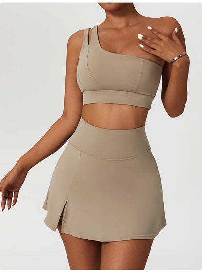 Mini Safe Sports Skirt Workout Tennis Skirts for Women Dancing Fitness Shorts High Waist Quick Dry Running Skorts