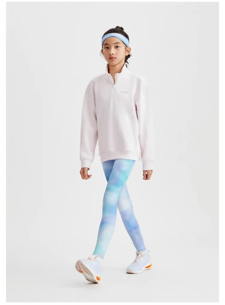 Latest Girls' Sportswear Yoga Pants Children Sports Leggings Elastic Quick-Dry Running Dancing Skating Training Tight Pants Kids