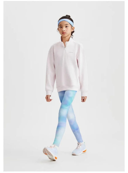 Latest Girls' Sportswear Yoga Pants Children Sports Leggings Elastic Quick-Dry Running Dancing Skating Training Tight Pants Kids