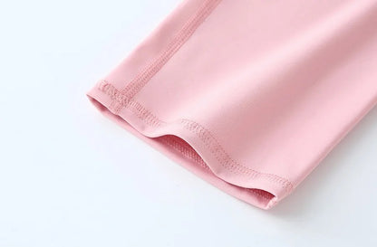 Summer Sports Leggings Short Child Cropped Running Pant Kids Girls Breathable Side Pockets Yoga Leggings Fitness Wear Yoga Pants