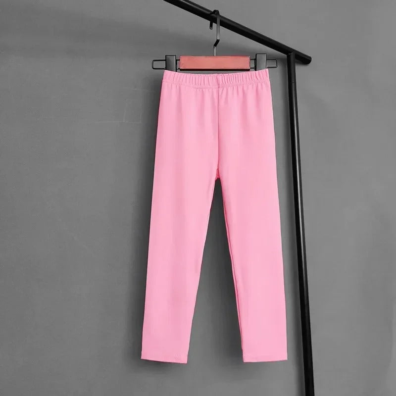 Kids Skinny Leggings Solid Color Pants Cute Stretch Spring Summer Trousers Soft Slim Children Pant Girl and Boys