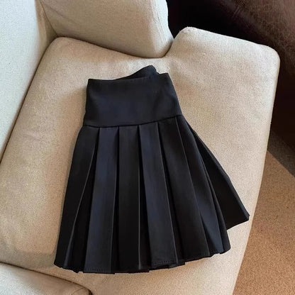 Toddler Girls Fashion Skirt Short Pleated A-Line Skirt for Kids Girl Cute School Uniform Skirts Breathable Cotton Summer