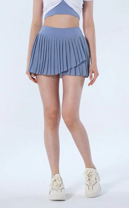 SEXY Girl Sports Skirt Outdoor Golf Tennis Skirts Women Gym Workout Fitness Shorts High Waist Running Dancing Skort