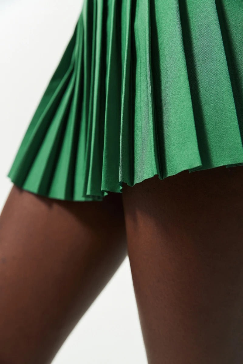 Women High Waist Double Layer Pleated Skirt Sports Golf Tennis Skirts Pockets Gym Fitness Running Yoga Athletic Workout Skort