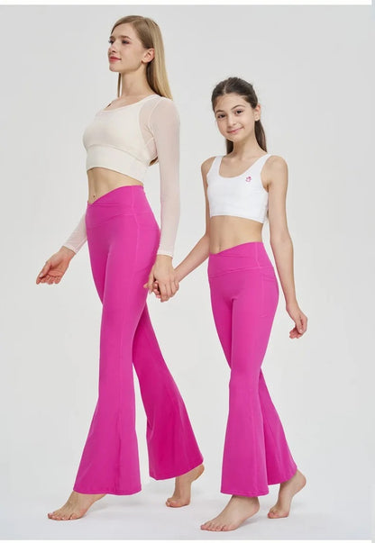 Seamless Leggings Women Yoga Pants Pockets Cross High Waist Bootcut Flared Sport Leggins Casual Dance Bell Bottoms Gym Tights