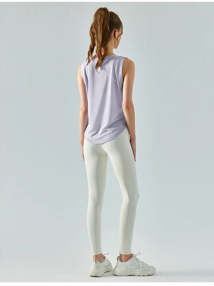 Quick Dry Sports Shirts for Women XL Crop Top Breathable Plus Size Yoga T-Shirt Gym Workout Cover-up Sleeveless Vest