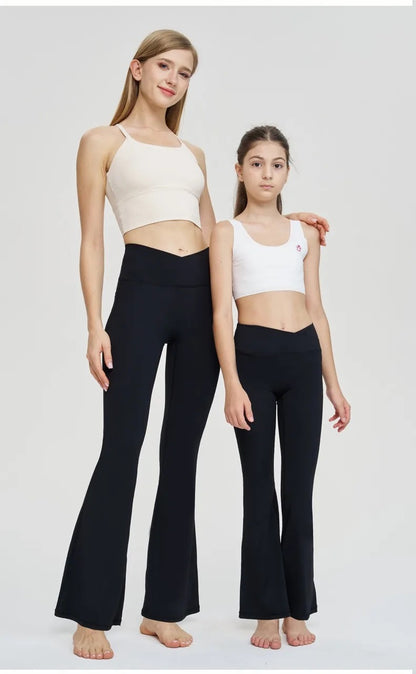 Seamless Leggings Women Yoga Pants Pockets Cross High Waist Bootcut Flared Sport Leggins Casual Dance Bell Bottoms Gym Tights