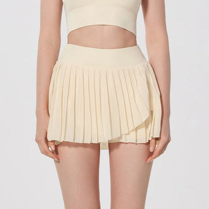 Sports Skirt Outdoor Golf Tennis Skirts Women Gym Workout Fitness Shorts High Waist Running Dancing Skort