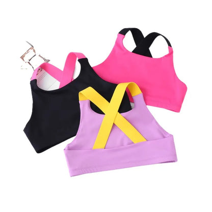 Girls Dance Tank Top Racerback Crop Top Children Gym Tops Sleeveless Yoga Vests Dance Outfit Ballet & Fitness Athletic Clothing