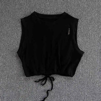 Women's summer yoga wear, breathable, loose, high-end sports vest, thin quick-drying running sleeveless fitness suit