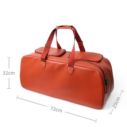 Unisex Portable Tennis Racket Bag Brick-red PU Squash Badminton Tennis Bag Tenis Racquets Handbag Men Women Tennis Court Bag