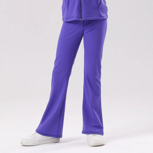 Girls Flare Leggings Children Dance Yoga Bell Bottom Pants Soft Stretchy Kids Casual Trousers Outdoor Sports Training Tights