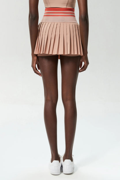 Women High Waist Double Layer Pleated Skirt Sports Golf Tennis Skirts Pockets Gym Fitness Running Yoga Athletic Workout Skort