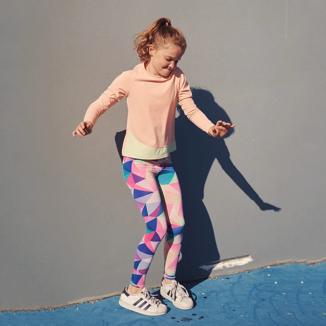 New Children's Yoga Pants Cute Printed Girls Athletic Leggings Comfort Kids Lounge Pants Running Exercise Training Cycling  Wear