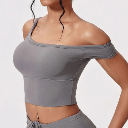 Shirt for Women Blouse Sports Gym Crop Top Sexy Ladies Fitness Exercise T-Shirt Winter Workout Sportswear