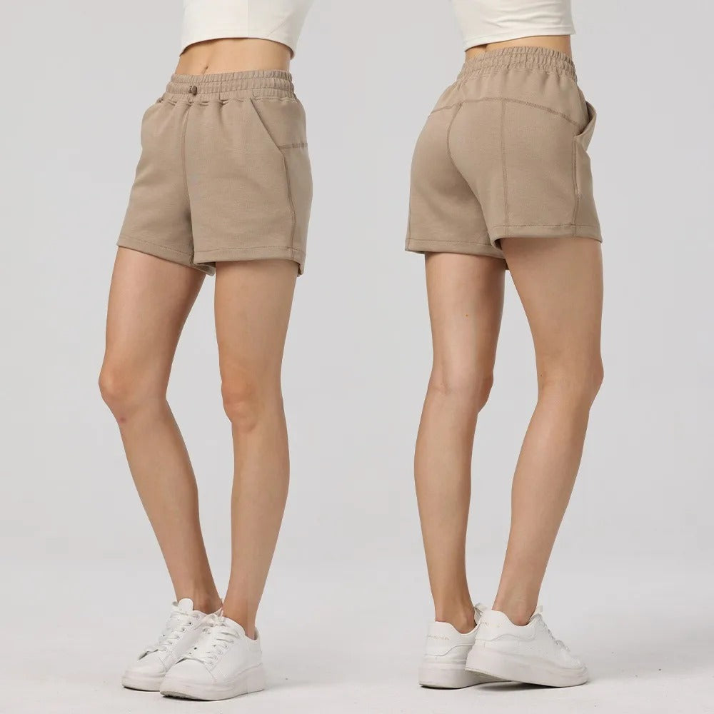 Women Cotton Yoga Shorts Soft Comfy Gym Shorts Casual Summer Cycling Sports Short Pants High Waist Running Clothes With Pockets