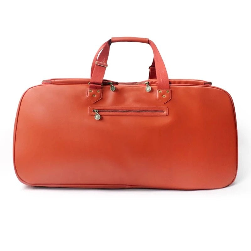 Unisex Portable Tennis Racket Bag Brick-red PU Squash Badminton Tennis Bag Tenis Racquets Handbag Men Women Tennis Court Bag