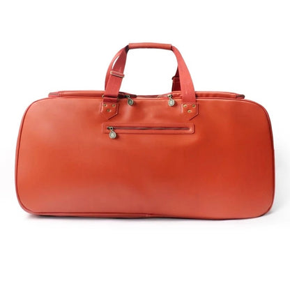 Unisex Portable Tennis Racket Bag Brick-red PU Squash Badminton Tennis Bag Tenis Racquets Handbag Men Women Tennis Court Bag