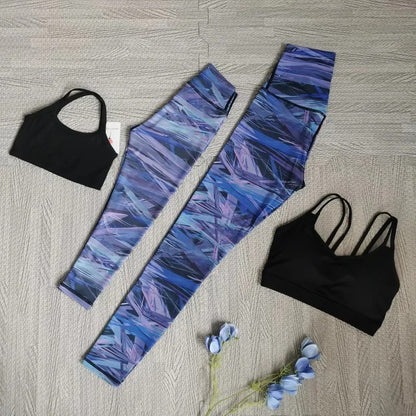 Parent-Child Yoga Set Girls Athletic Leggings Training Bras Gym Crop Tank Top Quick Dry Workout Running Outfit Kids' Sportswear