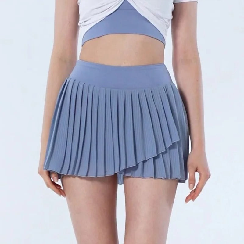 SEXY Girl Sports Skirt Outdoor Golf Tennis Skirts Women Gym Workout Fitness Shorts High Waist Running Dancing Skort