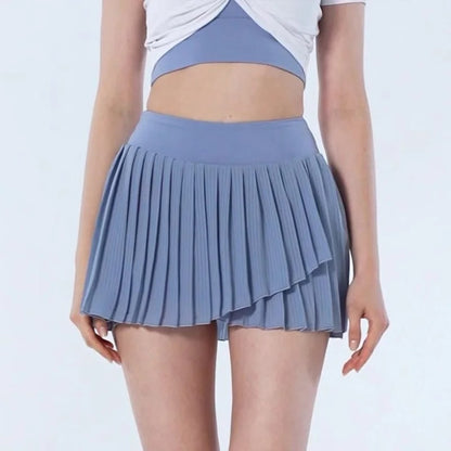 SEXY Girl Sports Skirt Outdoor Golf Tennis Skirts Women Gym Workout Fitness Shorts High Waist Running Dancing Skort