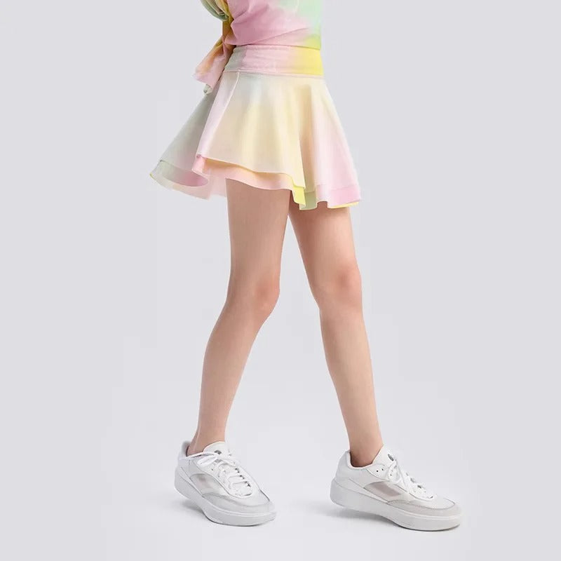 Pleated Skirts Girls Lightweight Tennis Skirt Kids Breathable Golf Skort Athletic Dance Running School Sport Skirts with Shorts
