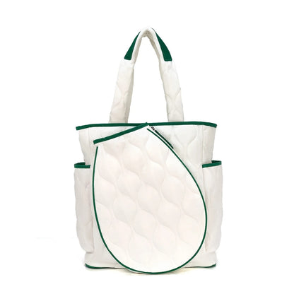 High quality women Large Capacity Zipper Tennis Racket Sling Sport Quilted Puffer Pickleball Bag Large Capacity Duffel Bag