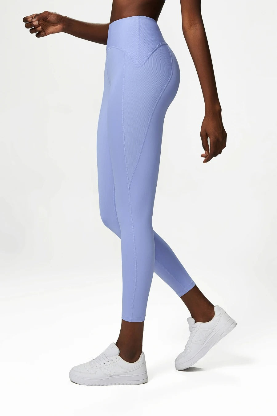 Rib Sporty Leggings High Waist Yoga Leggins Fitness Pants Activewear Butt Lifting Tights Tummy Control Workout  Gym Clothing