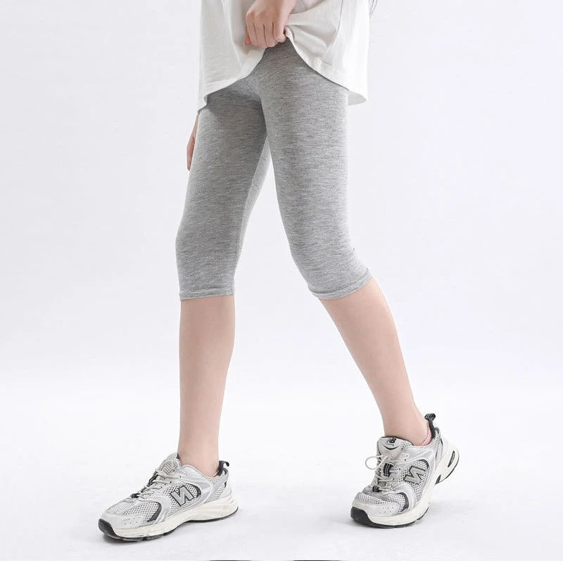 Cotton Candy Colour Children Trousers Teenager Underwear Clothing Cropped Legging Girls Leggings Summer Knee Length Kids Pants