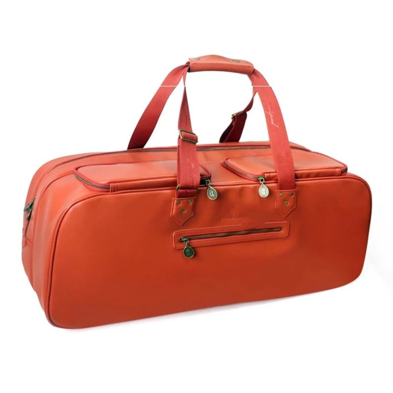 Unisex Portable Tennis Racket Bag Brick-red PU Squash Badminton Tennis Bag Tenis Racquets Handbag Men Women Tennis Court Bag