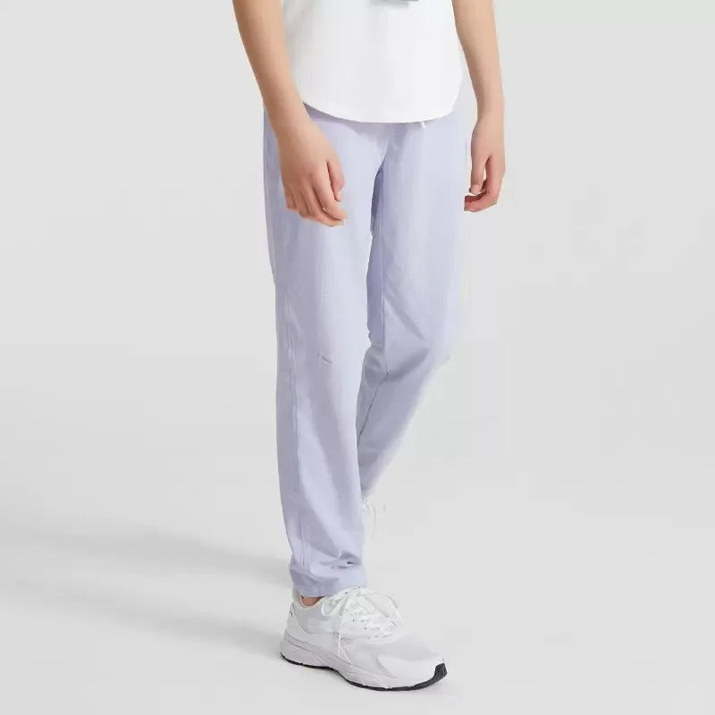 Unisex Kids Yoga Pants Summer Lightweight Athletic Leisure Capri Trousers Boy Girls Fitness Mosquito-proof Children Sports Pants