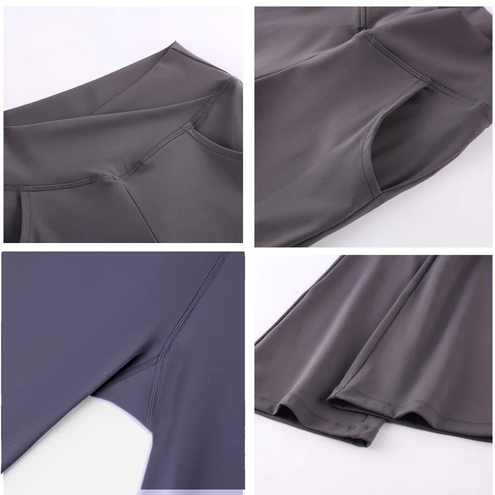 Kids Black Flare Leggings Girls Wide Leg Belle Dance Bell Bottoms V Cross High Waist Gym Athletic Workout Long Yoga Pants 10-12Y