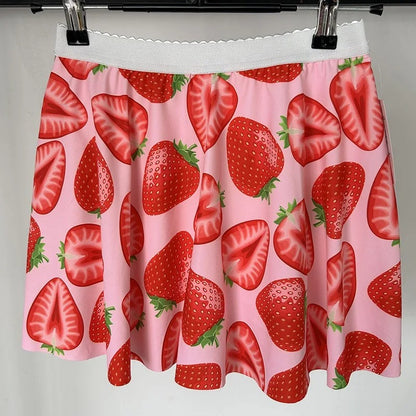 Girls Athletic Skirts With Shorts Print Pleated Tennis Skirt Dance Running Comfy Skort Lounge Cute Clothes Casual Summer Kids