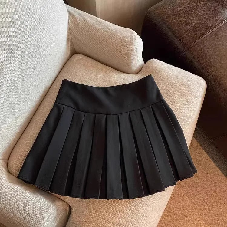 Toddler Girls Fashion Skirt Short Pleated A-Line Skirt for Kids Girl Cute School Uniform Skirts Breathable Cotton Summer
