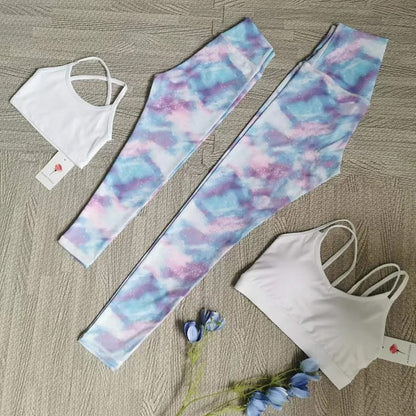 Parent-Child Yoga Set Girls Athletic Leggings Training Bras Gym Crop Tank Top Quick Dry Workout Running Outfit Kids' Sportswear