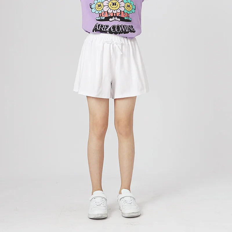 Summer Kids Leisure Shorts Fashionable Korean Style Girls Bow Shorts Children Capris Solid Casual Pants Breath Sports Trousers