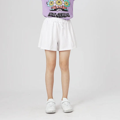 Summer Kids Leisure Shorts Fashionable Korean Style Girls Bow Shorts Children Capris Solid Casual Pants Breath Sports Trousers