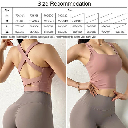 Sexy Women Sports Bra Fitness Underwear Camis Push Up Yoga Crop Top Bras Solid Athletic Vest Gym Shirt Sportswear