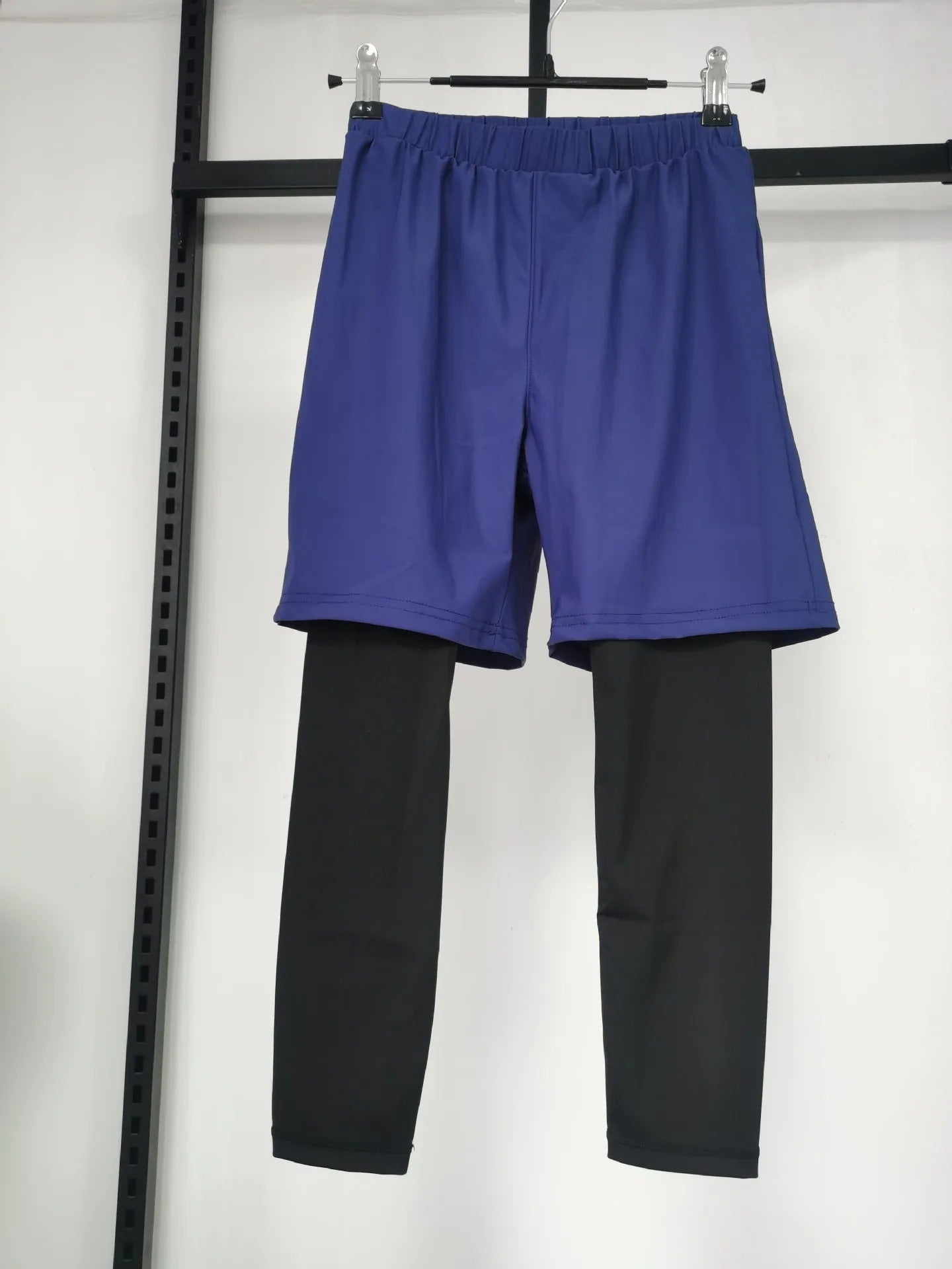 Boys Sports Leggings With Shorts Kids 2 in 1 Running Workout Athletic Tights Pant Children's Basketball Fitness Yoga Pants 5-14Y