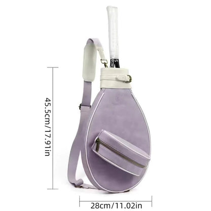 Tennis Single Shoulder Bag PU Sports can Accommodate 2 Rackets Crossbody Bags Outdoor Multifunctional Vintage Training Rucksack