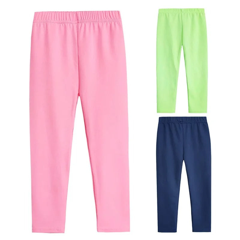 Kids Skinny Leggings Solid Color Pants Cute Stretch Spring Summer Trousers Soft Slim Children Pant Girl and Boys