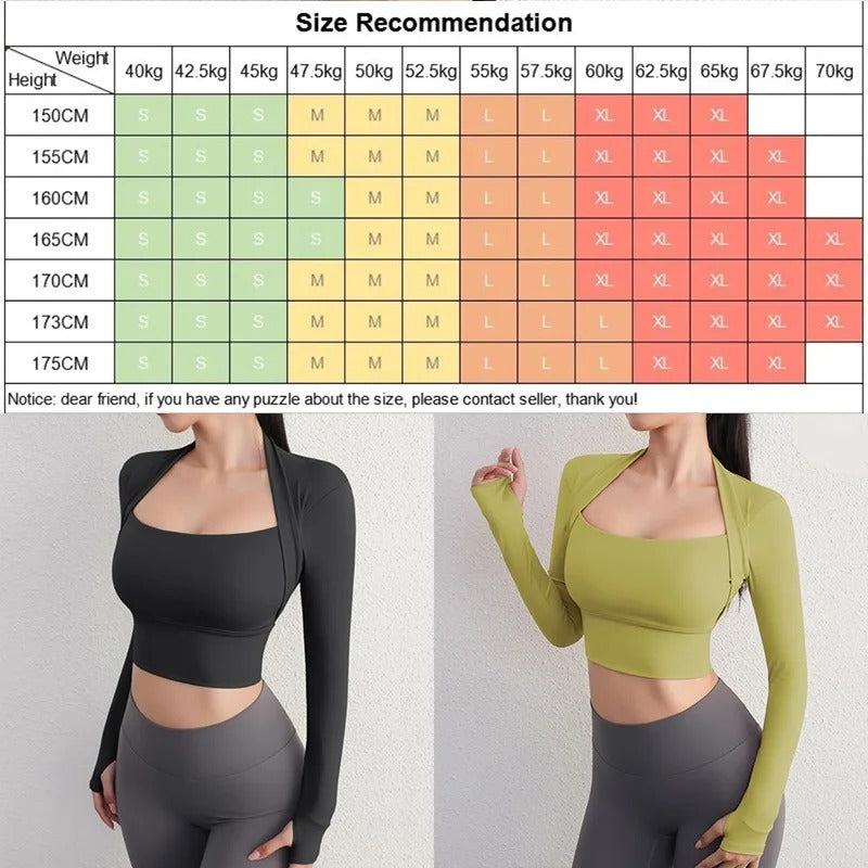 Women Shirt Long Sleeve Crop Top Lady Sports Gym Blouse Fitness T-Shirt Workout Sportswear Autumn Winter Clothes