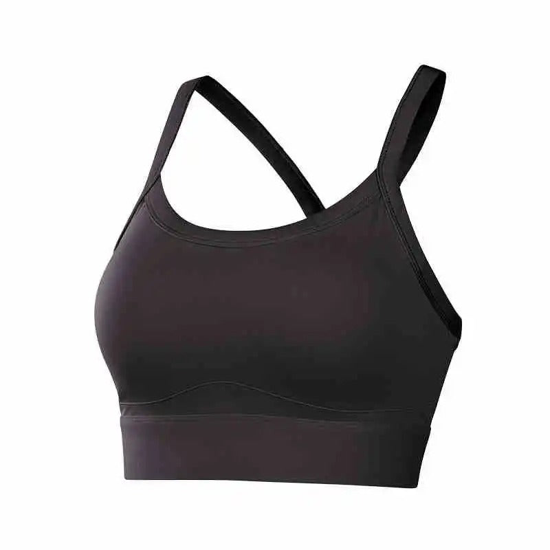 Seamless Racerback Sports Bra For Women High Support Breathable & Thin Yoga Bralette Push Up Workout Top for Running Fitness Gym