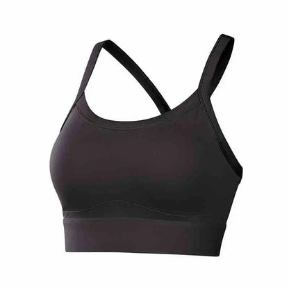 Seamless Racerback Sports Bra For Women High Support Breathable & Thin Yoga Bralette Push Up Workout Top for Running Fitness Gym