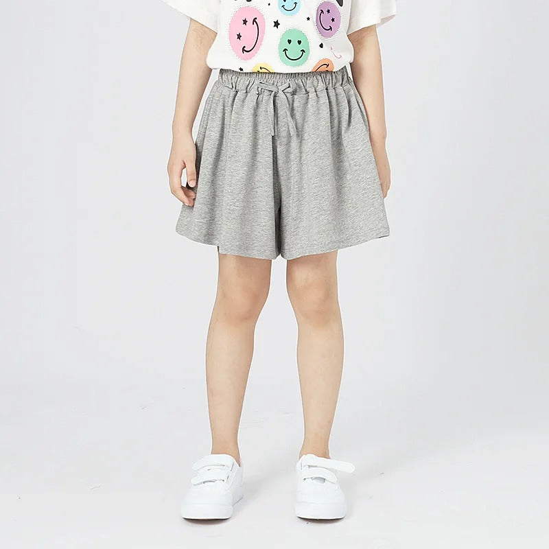 Summer Kids Leisure Shorts Fashionable Korean Style Girls Bow Shorts Children Capris Solid Casual Pants Breath Sports Trousers